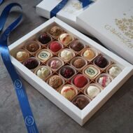 Корпоративный подарок шоколада на 24 конфеты с логотипом